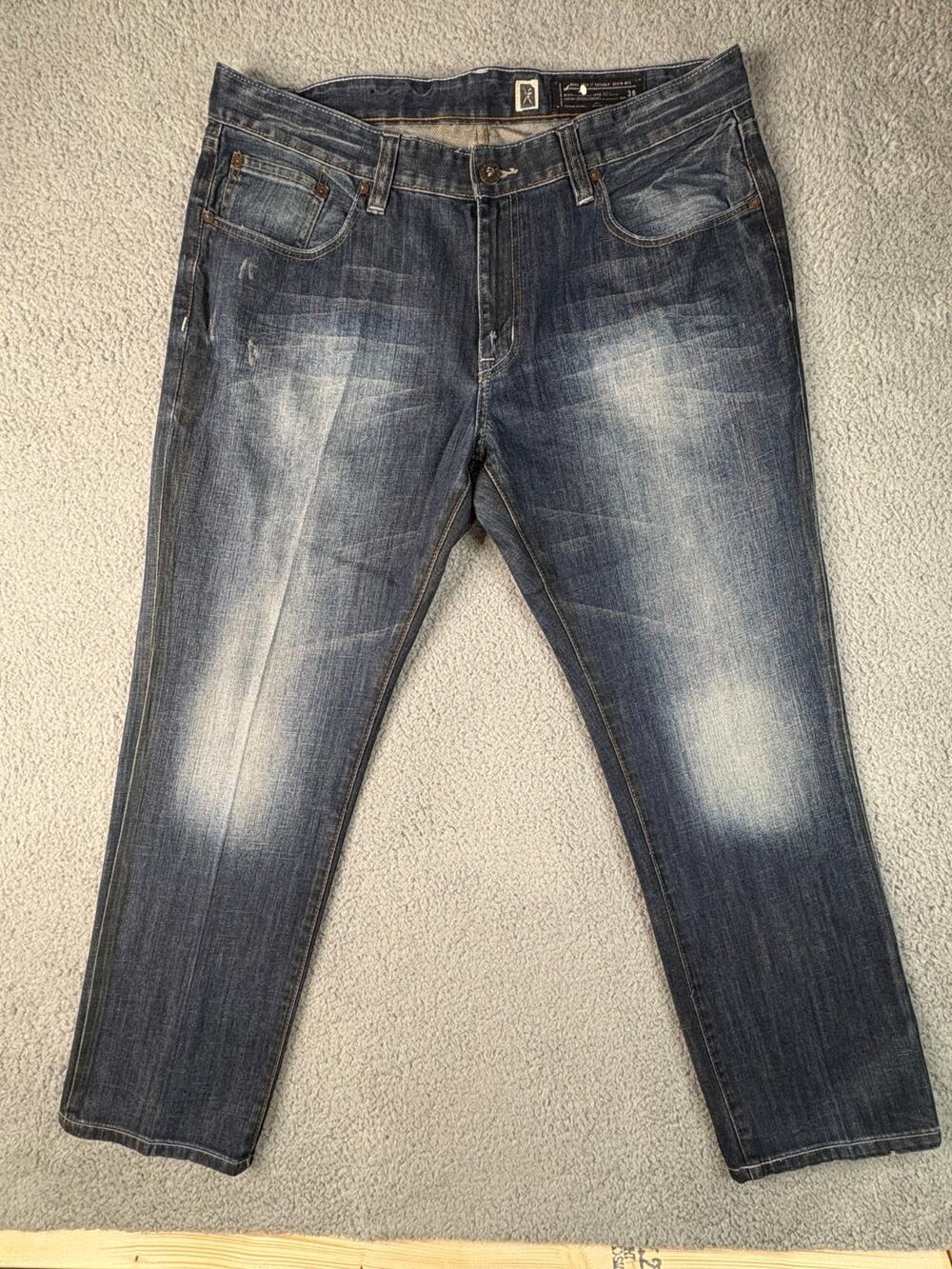 Marc Ecko Cut & Sew Straight Leg Jeans Men's Size 36 Blue Denim 5-Pockets Style